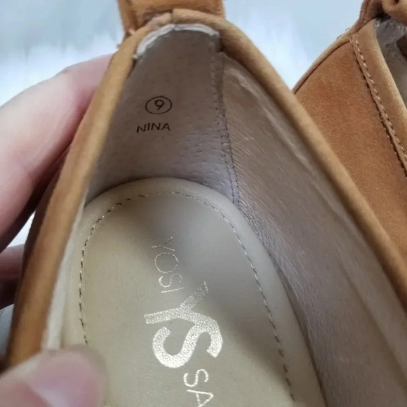 NWOT Yosi  Samra Suede Mustard Yellow Heels 9 - Picture 10 of 10